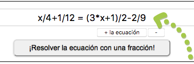 ¡Resolver la ecuación con una fracción!