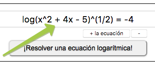 ¡Resolver una ecuación logarítmica!