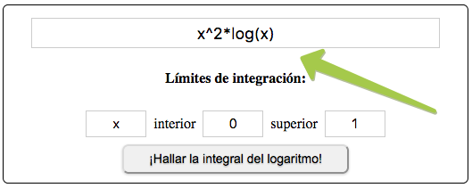 ¡Hallar la integral del logaritmo!