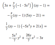 Multiplicación del polinomio por polinomio