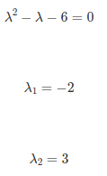 Ecuación característica de la matriz en línea